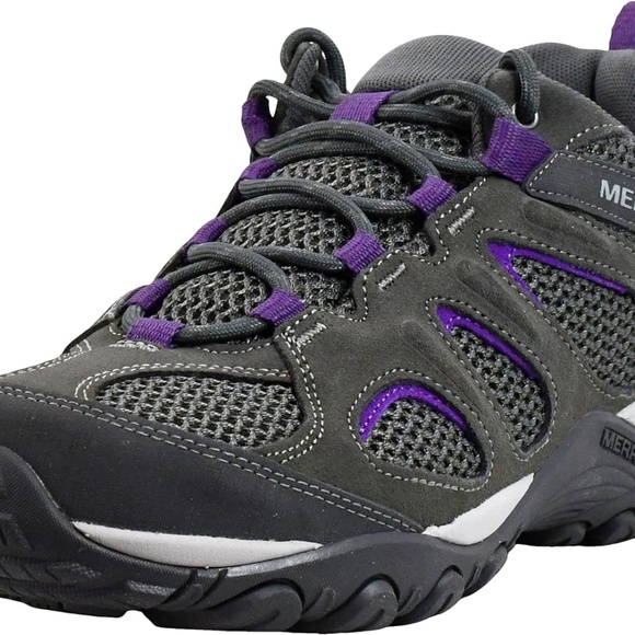 COPY - LIKE NEW WORN TWICE Merrell Women's Yokota 2 Hiking Shoe GREY/PURPLE SUE… - Picture 1 of 6